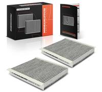 Frankberg 2x Cabin Air Filters with Particulate Filters Compatible with Doblo 263 Fiorino 225 Linea 110 323 Qubo 225 Tipo 356 357 Bipper AA Nemo AA Replace# 77364561