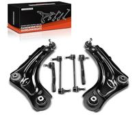 Frankberg 2x Control Arm 2x Tie Rod End Track Rod End 2x Stabiliser Link Front Axle Compatible with Fluence L30 1.5L 1.6L 2010-2024 Fluence L3 2.0L 2010-2024 Replace# 485202710R