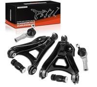 Frankberg 2x Front Control Arm + 2x Outer Tie Rod End Track Rod End + 2x Front Stabiliser Link Compatible with Kubistar Box X76 Clio II BB CB Kangoo KC0/1 Replace# 7700799404