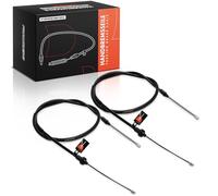 Frankberg 2x Handbrake Cable Parking Brake Handbrake Cable Rear 474636 | Compatible with: Partner Box/MPV 5G, Partner Combispace 5 G, 206 sedan, 206 Van, 206 SW 2E/K, 206+ 2L 2M, 206 Hatchback 2A/C