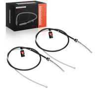 Frankberg 2x Handbrake Cable Parking Brake Rear Drum brake Compatible with Ibiza IV Ibiza IV ST Fabia III Fabia III Practical Polo Polo Van Replace# 6R0609721B