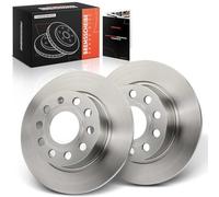 Frankberg 2x Rear brake discs Solid Ø253mm 1K0615601AB 1K0615601K