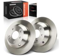 Frankberg 2x Rear brake discs Solid Ø302mm 584112P000 | Compatible with: Santa Fe II Van/SUV CM, Santa Fe II CM, Sorento II Van/SUV XM, Santa Fe III DM DMA, Sorento II XM