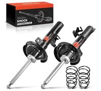 Frankberg 2x Shock Absorber + 2x Suspension Spring Front Left Right 518mm Gas pressure Compatible with Transit Connect P65 P70 P80 Tourneo Connect Replace# 334629