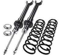 Frankberg 2x Shock Absorber + 2x Suspension Spring Front Left Right 615mm Gas pressure Compatible with E-Class W211 Replace# 551926,2113231100