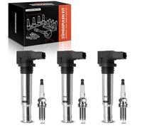 Frankberg 3x Ignition Coil+3x Ignition Coil Compatible with A3 8P1 2003-2012 Golf IV 1J1 2000-2004 Polo 6R1 6C1 2009-2014 Toledo II 1M2 2000-2004 Replace# 036 905 100 D