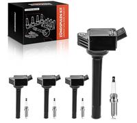 Frankberg 4 x Ignition Coil + 4 x Spark Plug Petrol Compatible with Auri.s E18 1.2L 2015-2018 Replace# 95029