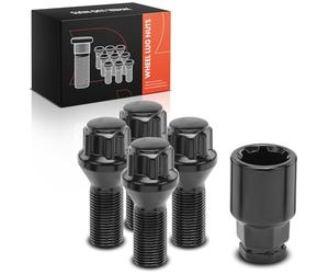 Frankberg 4 x Tapered Roller Wheel Bolts Front Rear Compatible with 3 Series F30 F80 1.5L 2011-2018 5 Series F90 G30 4.4L 2017-2024 X5 E53 2.9L 2001-2006 Replace# 3613677 81151 10