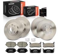 Frankberg 4x Brake Disc + 8x Brake Pad Front Rear Replace #NAY53323Z | Compatible with Mazda MX-5 II NB, Mazda MX-5 I NA; Ø Approx. 250mm+Approx. 254,5mm, brake disc type: Solid+Vented