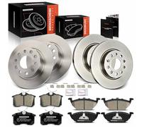 Frankberg 4x Brake Disc + 8x Brake Pad with Brake Lubricants Compatible with A3 8P1 2003-2012 Vor-1ZF/1ZC/1ZM Altea 5P1 2004-2024 Vor-1ZF Hin-1KQ/1KD Replace# 1K0615301AK
