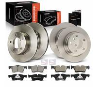 Frankberg 4x brake discs + 8x brake pads with brake lubricant front axle rear axle Compatible with 1 Series F20 2010-2019 1 Series F21 2011-2024 2 Coupe F22 F87 Replace# 34216792225
