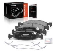 Frankberg 4x brake pads brake pad set with brake lubricant front axle left right compatible with Grand Cherokee II WG WJ 2.7L-4.7L 1999-2002 Replace# 05011969AA