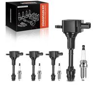 Frankberg 4x Coil Spark Plugs Control Arm petrol 3-pin black 224488H300