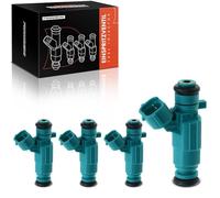 Frankberg 4x Fuel Injector 2-Pin Replace #35310-03000 | Compatible with Hyandai i20 PB PBT 1.2 2008-2012 1248ccm 57KW 78PS; Petrol, with Sealing Ring and Staubprotective cap