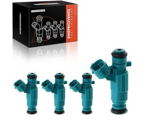 Frankberg 4x Fuel Injector 2-Pin Replace #35310-03000 | Compatible with Hyandai i20 PB PBT 1.2 2008-2012 1248ccm 57KW 78PS; Petrol, with Sealing Ring and Staubprotective cap