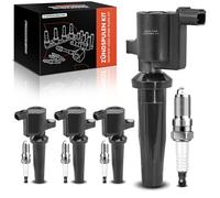 Frankberg 4x Ignition Coil + 4x Ignition Coil Petrol Compatible with Focus C-Max DM2 Focus II Turnier DA DS FFS Mondeo IV Turnier BA7 S-Max WA6 Replace# 4M5Z12029BA