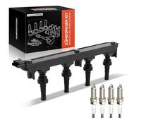 Frankberg 4x Ignition Coil + 4x Spark Plug 6-Pins Compatible with C4 I LC 2.0L Petrol 2004-2011 307 CC 3B 2.0L Petrol 2003-2009 C5 III RD 1.8L 2.0L Petrol 2008-2012 Replace# 9656695780