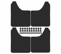 4x Universal Car Mud Flaps Splash Guards Fender Black Compatible with Hatchback Estate Saloon SUV Cabriolet MPV Pickup Van 390mm * 298mm