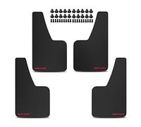 4x Universal Car Mud Flaps Splash Guards Fender Black Compatible with Hatchback Estate Saloon SUV Cabriolet MPV Pickup Van 360mm * 210mm