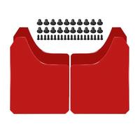 4x Universal Car Splash Guards Mud Flaps Fender Red Compatible with Hatchback Estate Saloon SUV Cabriolet MPV Pickup Van 390mm * 298mm