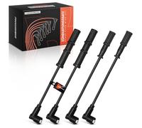 Frankberg 4x Spark Plug Wire Ignition Cable Set Petrol Compatible with 500 Doblo Fiorino Grande Idea Linea Punto Qubo Musa Ypsilon Replace# 55195775,55195776