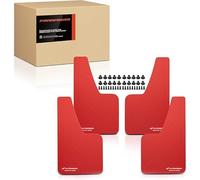 Frankberg 4X Universal Mud Flaps Fender Mud Guard Front Rear Compatible with Cabriolet MPV Pickup Saloon Estate SUV Hatchback Coupe Lorries Red 358 * 208 mm