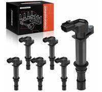 Frankberg 6x Ignition coil Ignition module Compatible with Ram 1500 3.7L 4.7L 2001-2008 Cherokee KJ 3.7L 2001-2008 Cherokee KK Grand Cherokee Commander Replace# 56028138AB