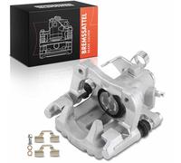 Frankberg Brake Caliper Disc Brake Rear Left Cast Aluminium with Bracket (hole spacing 90mm) Compatible with Golf IV Polo Variant Octav.i.a I Ibiza II A3 TT Replace# 1J0615423