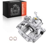 Frankberg Brake Caliper Disc Brake Rear Left with Bracket (hole spacing 90mm) Compatible with Leon 5F1 Leon SC 5F5 O.c.t.a.v.i.a III 5E3 NL3 NR3 Replace# 5QM615423A