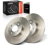 Frankberg Brake Disc Set incl. 2x Discs Front Solid Ø258mm Compatible with 500 312 P.a.n.d.a Van 312 519 Punto 188 Ypsilon 843 Replace# 60802029