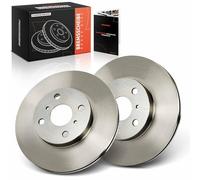 Frankberg Brake Disc Set incl. 2x Discs Front Vented Ø255mm Compatible with Yaris Verso P2 Yaris P1 MR 2 III ZZW3 Yaris Verso Van Replace# 4351252040,4351217130