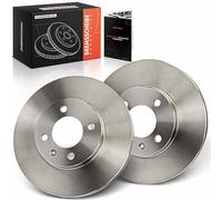 Frankberg Brake Disc Set incl. 2x Discs Front Vented Ø256mm Compatible with L.u.p.o 6E1 6X1 Golf III Variant 1H5 Golf IV Cabriolet Replace# 6NO615301D