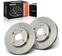 Frankberg Brake Disc Set incl. 2x Discs Front Vented Ø258mm Compatible with Fiesta VI CB1 CCN Fiesta VI Van Replace# 1535924,1523795