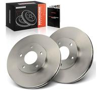 Frankberg Brake Disc Set incl. 2x Discs Front Vented Ø280mm Compatible with Primera P12 Primera Hatchback P12 X-Trail T30 Replace# 402064U107,402064U103
