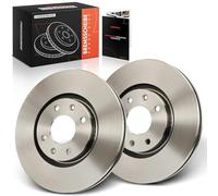 Frankberg Brake Disc Set incl. 2x Discs Front Vented Ø283mm Compatible with Corsa F P2JO 207 CC WD 2008 I CU 207 WA WC 208 II UB UJ UP UW Replace# 4246W2