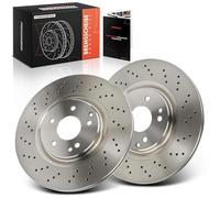 Frankberg Brake Disc Set incl. 2x Discs Front Vented Ø330mm Compatible with SLK R171 C-Class T-Model S203 C-Class W203 Replace# A2034211312, 2034211312