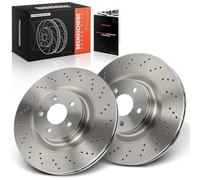 Frankberg Brake Disc Set incl. 2x Discs Front Vented Ø350mm Compatible with S-Class V221 W221 SL R230 S-Class C216 E-Class W211 Replace# 2214211112