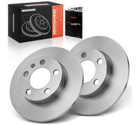 Frankberg Brake Disc Set incl. 2x Discs Rear Solid Ø232mm Compatible with Golf IV 1J1 Fabia II 542 Polo 9A 9N Ibiza IV 6J5 6P1 Replace# 1J0615601C