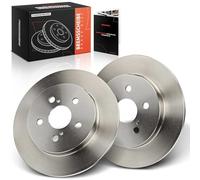 Frankberg Brake Disc Set incl. 2x Discs Rear Solid Ø259mm Compatible with Prius W3 CT ZWA10 Verso S P12 Prius PHV W52 Replace# 4243112310, 4243102200