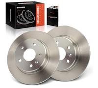 Frankberg Brake Disc Set incl. 2x Discs Rear Solid Ø264mm Compatible with Astra K Sports Tourer B16 Astra K B16 Ampera-E F17 Replace# 13514612, 13509119