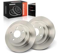Frankberg Brake Disc Set incl. 2x Discs Rear Solid Ø266mm Compatible with Forester SF SG Impreza GFC GF G.G GC GD Replace# 26700FE010, 26700FE080