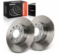 Frankberg Brake Disc Set incl. 2x Discs Rear Solid Ø272mm Compatible with K.a.r.o.q ND7 NU7 Golf VII 5G1 BE1 BE2 BQ1 Golf Sportsvan Replace# 5Q0615601D