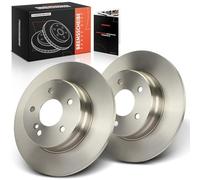 Frankberg Brake Disc Set incl. 2x Discs Rear Solid Ø290mm Compatible with SLK R171 CLC-Class CL203 E-Class W210 C-Class T-Model S203 Replace# 2104231012