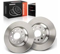 Frankberg Brake Disc Set incl. 2x Discs Rear Solid Ø300mm Compatible with Passa.t Variant 3G5 CB5 Tigua.n AD1 AX1 Golf VII 5G1 BE1 BE2 BQ1 Replace# 3Q0615601