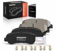 Frankberg Brake Kit Disc Pad with Accessories Acoustic wear warning Front Axle Compatible with Qashqai +2 I J10 JJ10E NJ10 1.5L 1.6L 2.0L 2007-2013 Replace# D1060JD00A