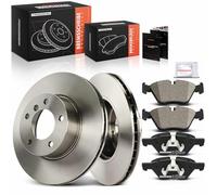 Frankberg Brake Kit incl. 2x Brake Disc + 4x Brake Pad Front Compatible with 1 Series E81 1 Series E87 1 Series Cabriolet E88 1 Series Coupe E82 Replace# 34116854998, 34116772669