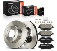 Frankberg Brake Kit incl. 2x Brake Disc + 4x Brake Pad Front Compatible with 1 Series E87 1 Series Cabriolet E88 1 Series E81 1 Series Coupe E82 Replace# 34116767144, 34116774050