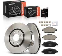 Frankberg Brake Kit incl. 2x Brake Disc + 4x Brake Pad Front Compatible with 308 SW I 4E 4H 308 I 4A 4C 308 CC 4B 3008 MPV 0U Replace# 1609253080