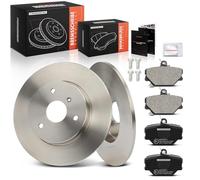 Frankberg Brake Kit incl. 2x Brake Disc + 4x Brake Pad Front Compatible with City-Coupe 450 Cabrio 450 Fortwo Coupe 450 451 Crossblade Replace# 4514210210