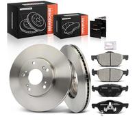 Frankberg Brake Kit incl. 2x Brake Disc + 4x Brake Pad Front Compatible with Civic IX FK Civic X Hatchback FC FK Civic X Saloon FC Replace# 45022TGNG00